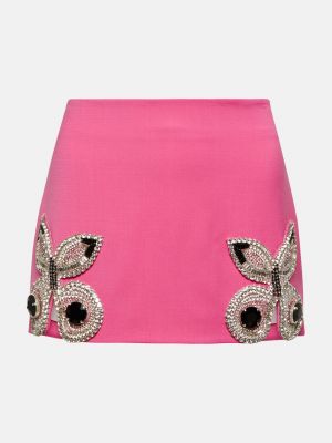 Шерстяная юбка мини Area розовая