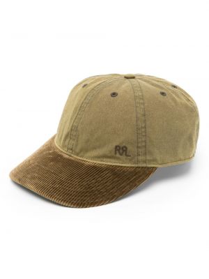 Kepurė su snapeliu kordinis velvetas Ralph Lauren Rrl žalia