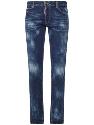 Jeans skinny slim fit di cotone Dsquared2 blu