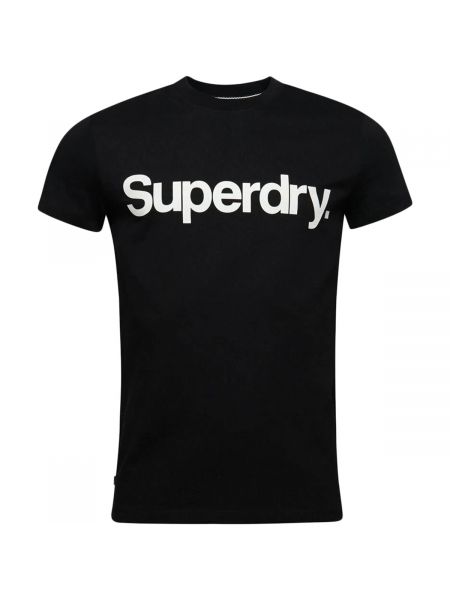 Rövid ujjú póló Superdry fekete