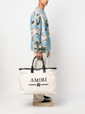 Shopper handtasche mit stickerei Amiri schwarz