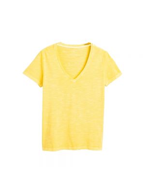 Koszulka z krótkim rękawem Gant żółta