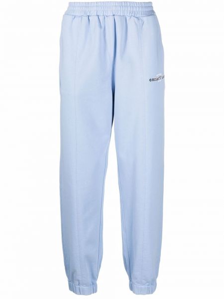 Sportovní kalhoty s výšivkou Helmut Lang modré