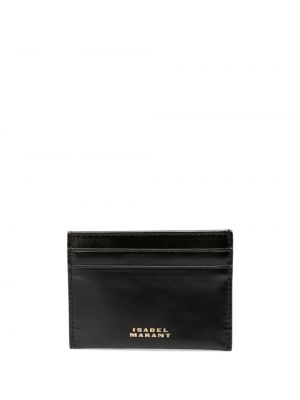 Kožená peňaženka Isabel Marant čierna