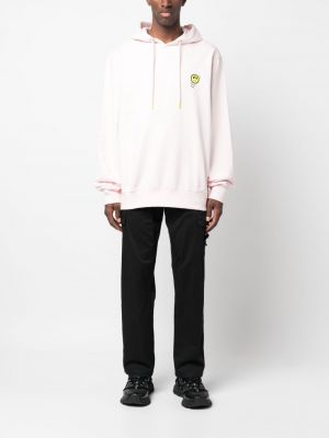 Kokvilnas kapučdžemperis ar apdruku Barrow rozā