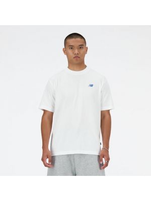 T-shirt de sport en coton New Balance blanc