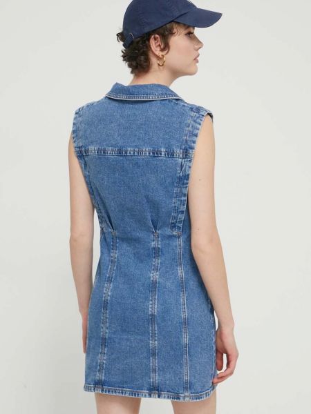Testhezálló mini ruha Abercrombie & Fitch kék