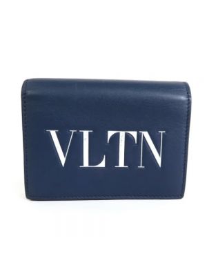 Leder geldbörse Valentino Vintage blau