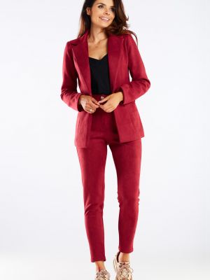 Business oblekové kalhoty Awama - červená