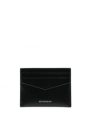 Kožená peněženka s potiskem Givenchy černá