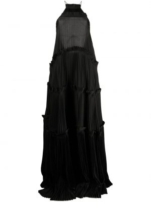 Plisované koktejlové šaty bez rukávů Acler černé