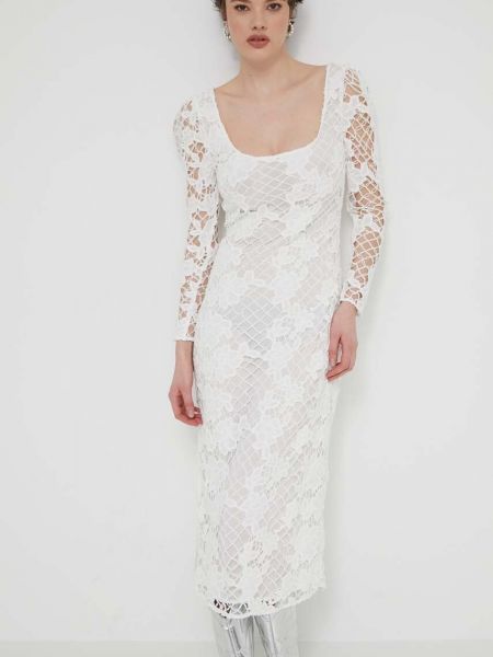 Sukienka midi dopasowana Desigual biała