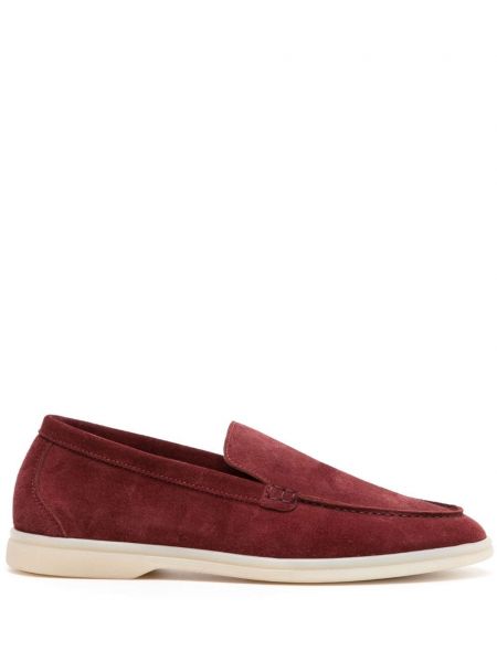 Pantofi loafer din piele de căprioară Scarosso roșu
