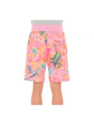 Pantalones cortos con estampado con estampado tropical Moschino rosa