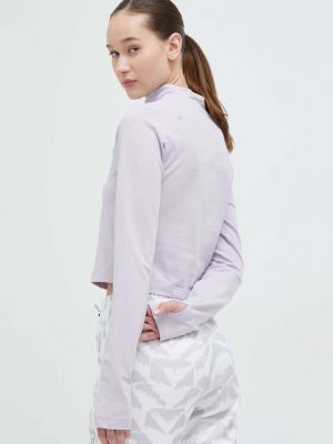 Tričko s dlouhým rukávem s dlouhými rukávy Adidas fialové