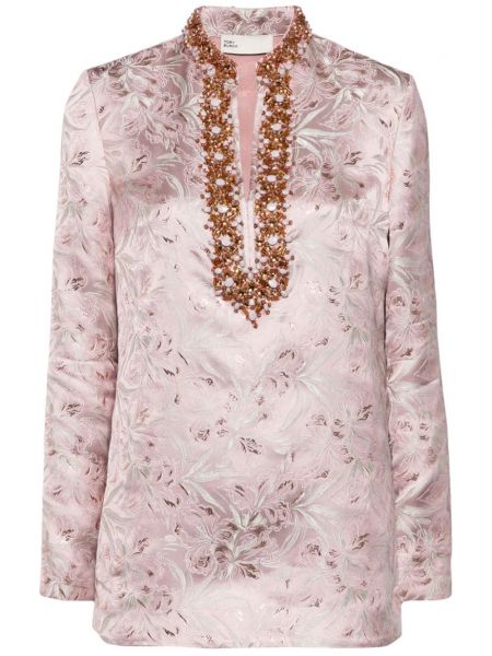 Ipek uzun tunik Tory Burch pembe