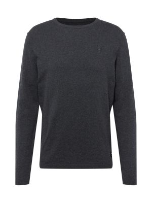 Меланжов пуловер Tom Tailor Denim черно
