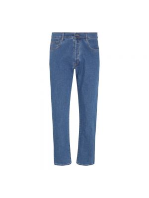 Niebieskie proste jeansy Moschino