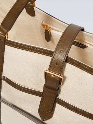 Nákupná taška Tom Ford béžová
