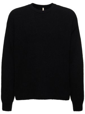 Suéter de lana de punto Sunflower negro