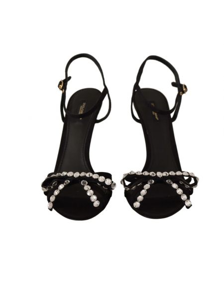 Sandalias con tacón de tacón alto Dolce & Gabbana negro