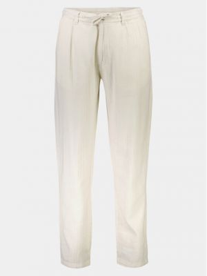 Pantaloni cu croială lejeră Lindbergh alb