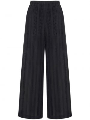 Bavlněné kalhoty s výšivkou 12 Storeez černé