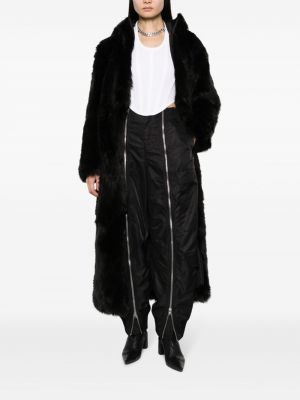 Manteau de fourrure oversize Heron Preston noir