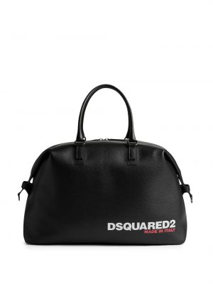 Nákupná taška s potlačou Dsquared2 čierna