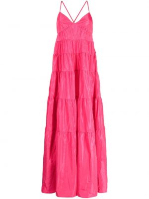Αμάνικη μάξι φόρεμα Staud ροζ