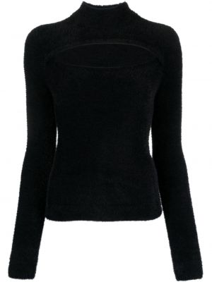 Кожа пуловер Marant Etoile черно