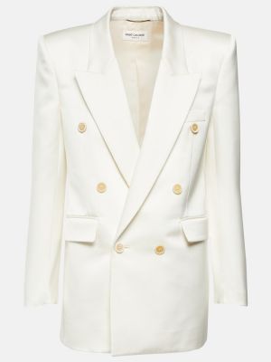 Svileni odijelo Saint Laurent bijela