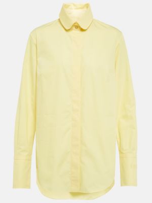 Oversized bavlnená košeľa Patou žltá