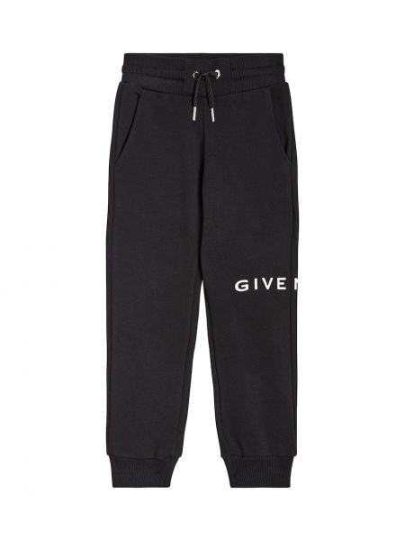 Jersey puuvilla housut 7/8 tytöille Givenchy Kids musta