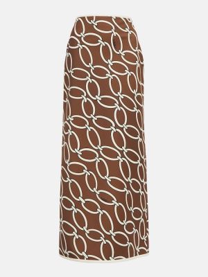 Falda larga Valentino marrón
