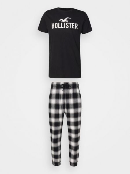Piżama Hollister Co. czarna