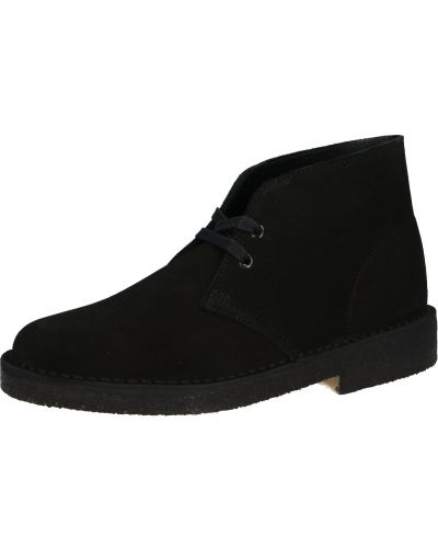 Ниски обувки с връзки Clarks Originals черно