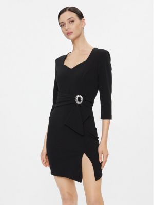 Slim fit koktejlové šaty Rinascimento černé
