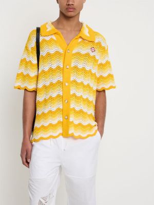 Bavlnená košeľa s prechodom farieb Casablanca žltá
