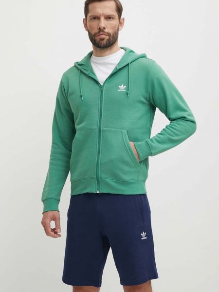Hoodie s kapuljačom Adidas Originals zelena