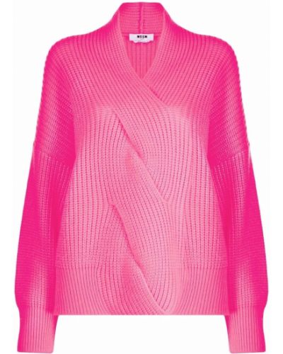 Jersey de punto de tela jersey Msgm rosa