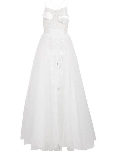 Вечернее платье с вышивкой Vera Mont белое