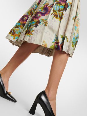 Mini falda de raso de flores Tory Burch