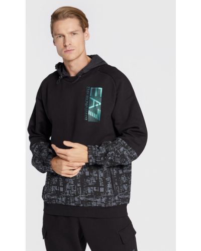 EA7 Emporio Armani Pulóver 6LPM27 PJ07Z 1200 Fekete Regular Fit