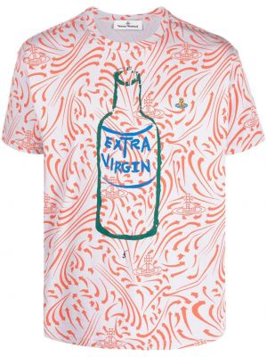 Тениска с принт Vivienne Westwood виолетово