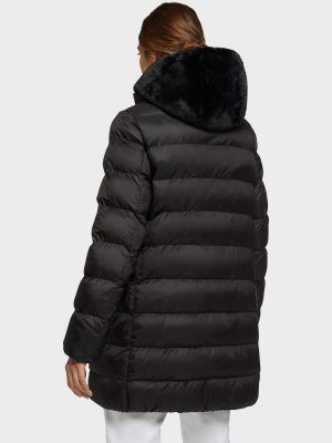 Черное утепленное пальто Geox