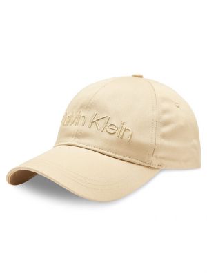 Kepurė su snapeliu Calvin Klein smėlinė