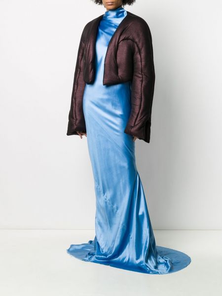 Vestido de noche drapeado Rick Owens azul