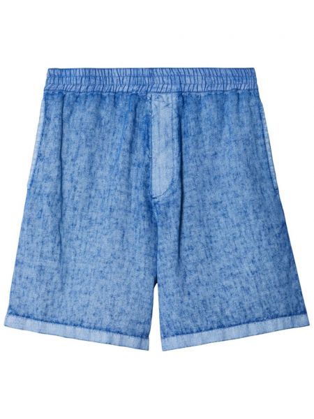 Lanene bermuda kratke hlače Burberry modra