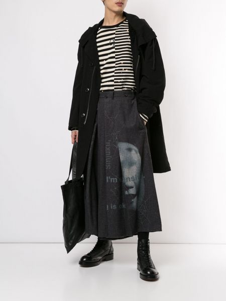 Pantalones bootcut plisados Yohji Yamamoto Pre-owned gris